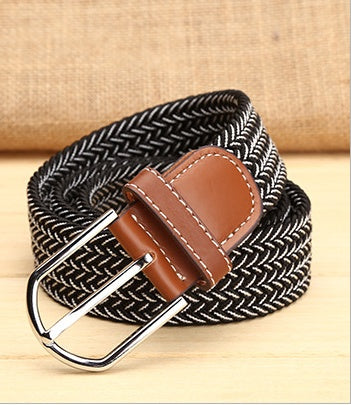 Elastische riem heren | Verwoven kleurpatroon
