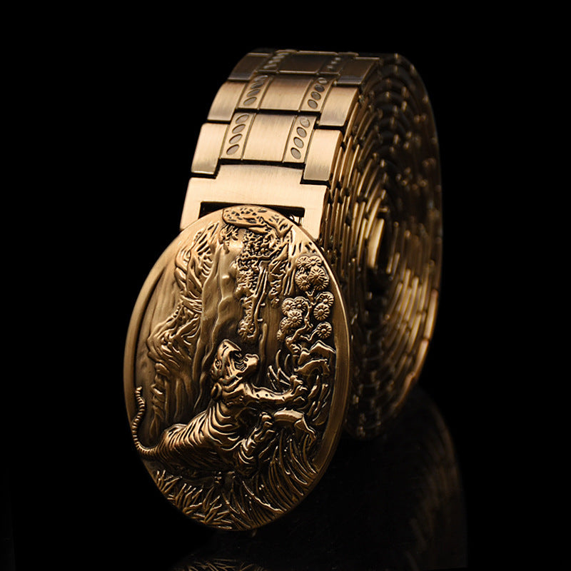 Robuust | ijzeren buckle riem heren