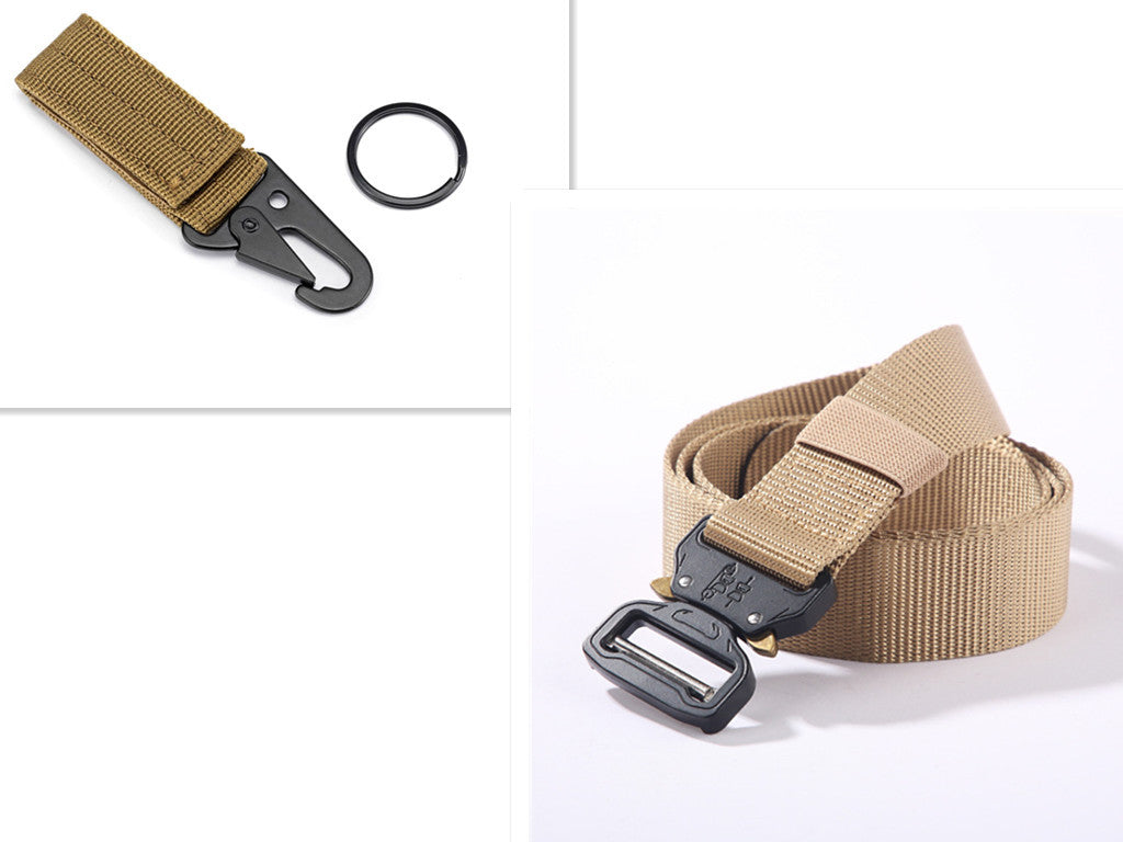 Uniek | Handige tactische riem met losse haak accessoire