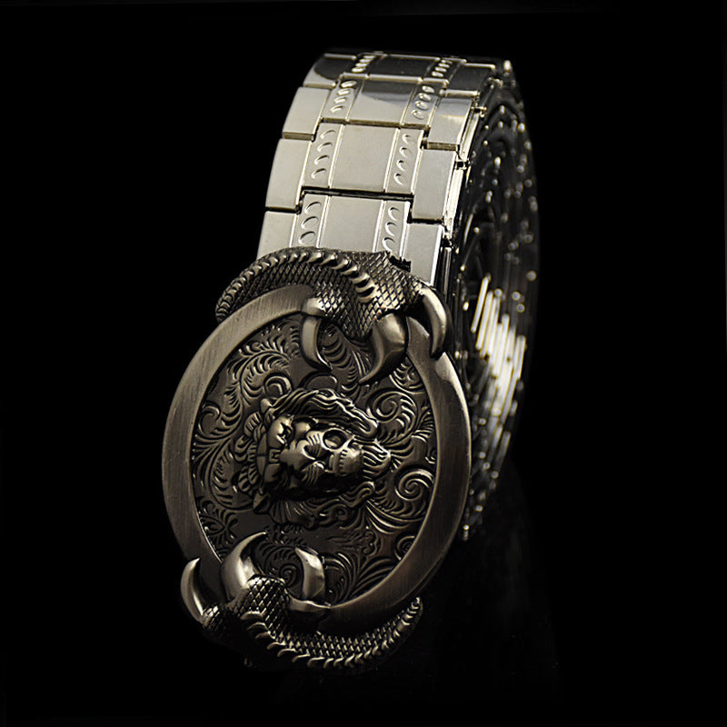 Robuust | ijzeren buckle riem heren