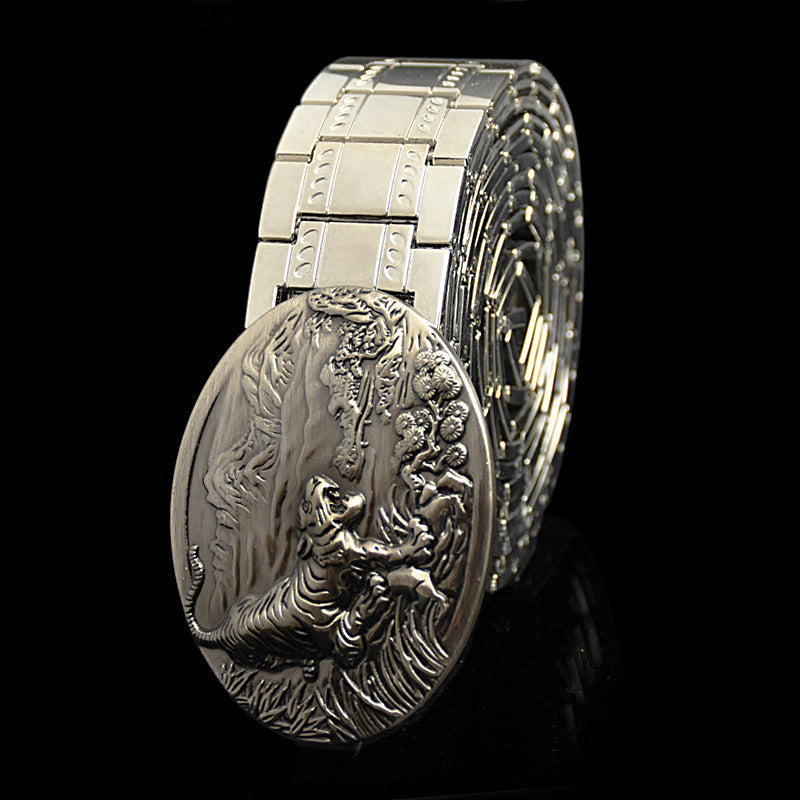 Robuust | ijzeren buckle riem heren