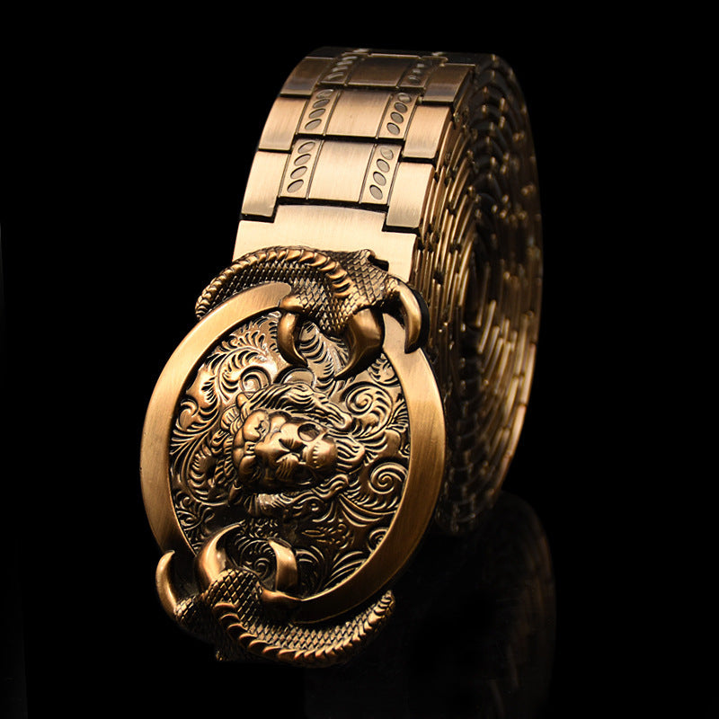 Robuust | ijzeren buckle riem heren
