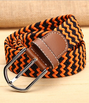 Elastische Dames riem | Recht kleurpatroon