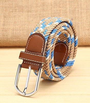 Elastische heren riem | Schuin kleurpatroon