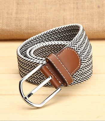 Elastische riem heren | Verwoven kleurpatroon