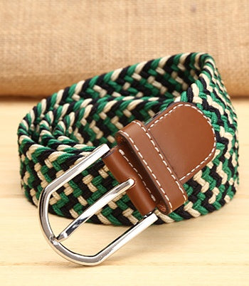 Elastische heren riem | Schuin kleurpatroon