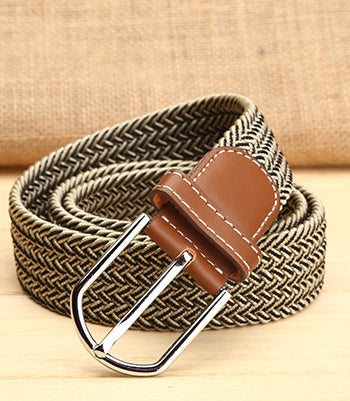 Elastische riem heren | Verwoven kleurpatroon