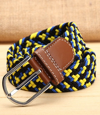Elastische heren riem | Schuin kleurpatroon