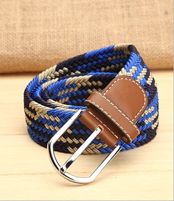 Elastische heren riem | Schuin kleurpatroon