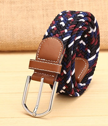 Elastische heren riem | Schuin kleurpatroon
