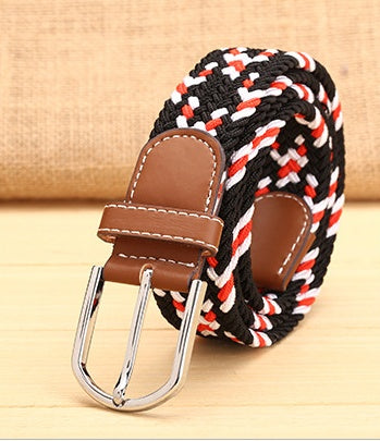 Elastische heren riem | Schuin kleurpatroon