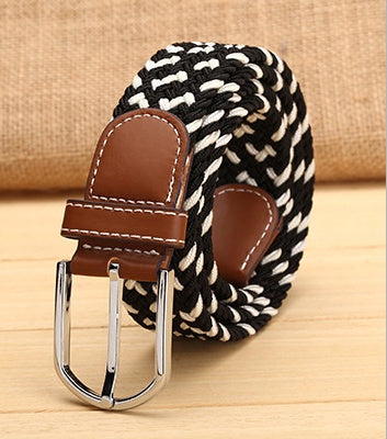 Elastische heren riem | Schuin kleurpatroon
