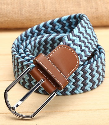 Elastische heren riem | Haaks kleurpatroon