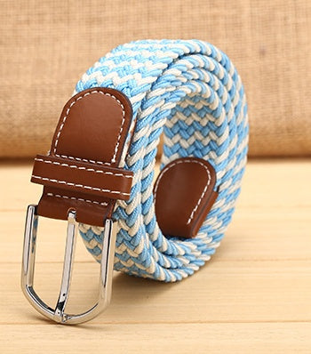 Elastische heren riem | Haaks kleurpatroon