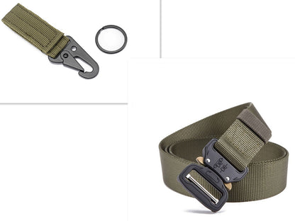 Uniek | Handige tactische riem met losse haak accessoire
