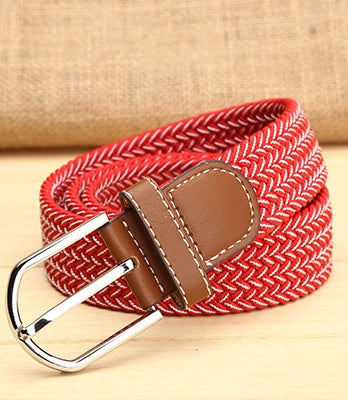 Elastische riem heren | Verwoven kleurpatroon