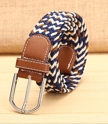 Elastische heren riem | Schuin kleurpatroon