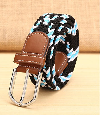 Elastische heren riem | Schuin kleurpatroon