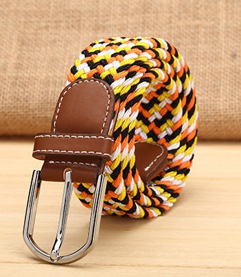 Elastische heren riem | Schuin kleurpatroon