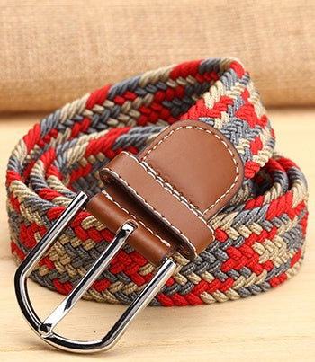 Elastische heren riem | Schuin kleurpatroon