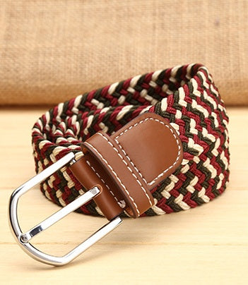 Elastische heren riem | Schuin kleurpatroon