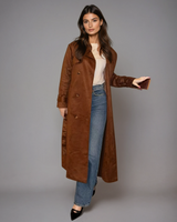 Dames Banbury Suède Trenchcoat 0