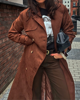 Dames Banbury Suède Trenchcoat 5
