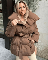 Dames Pufferjack met tailleband 2