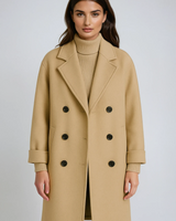Dames Rivoli Classic Belted Wool Coat 0