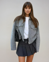 Dames cropped bouclé jasje 0