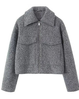 Dames cropped bouclé jasje 1