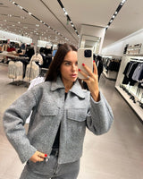 Dames cropped bouclé jasje 5