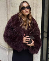 Dames cropped imitatiebontjas 1