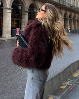 Dames cropped imitatiebontjas 2