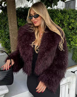 Dames cropped imitatiebontjas 3