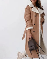 Dames lange jas met fleecevoering 3