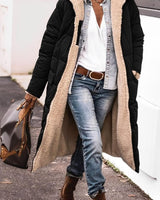 Dames lange winterjas met capuchon 0