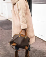 Dames lange winterjas met capuchon 7