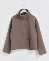 Dames peacoat met opstaande kraag 11