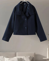 Dames peacoat met opstaande kraag 5