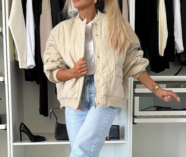 Dames relaxed gewatteerd bomberjack 7