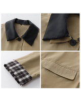 Damesjas met contrasterende afwerking en knoopjes 3