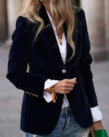 Elegante fluwelen blazer voor dames 0