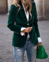 Elegante fluwelen blazer voor dames 10