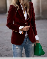 Elegante fluwelen blazer voor dames 9