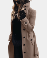 Elegante warme trenchcoat voor dames 0