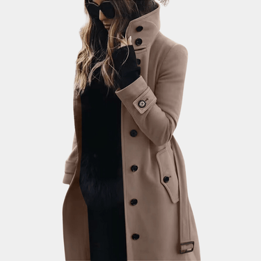Elegante warme trenchcoat voor dames 0