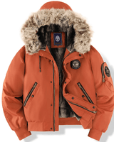 Gewatteerd bomberjack met capuchon van imitatiebont 1