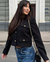 Grace Pearl Button Cropped Jacket voor dames 4