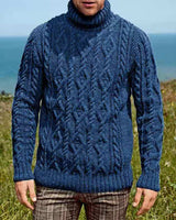 Kabeltrui van wolmix met sjaalkraag 3